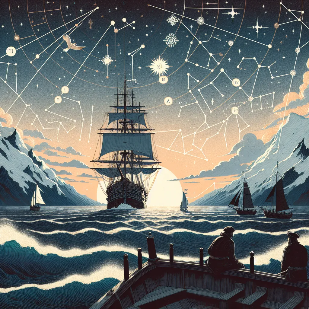 Cómo las constelaciones guían a marineros