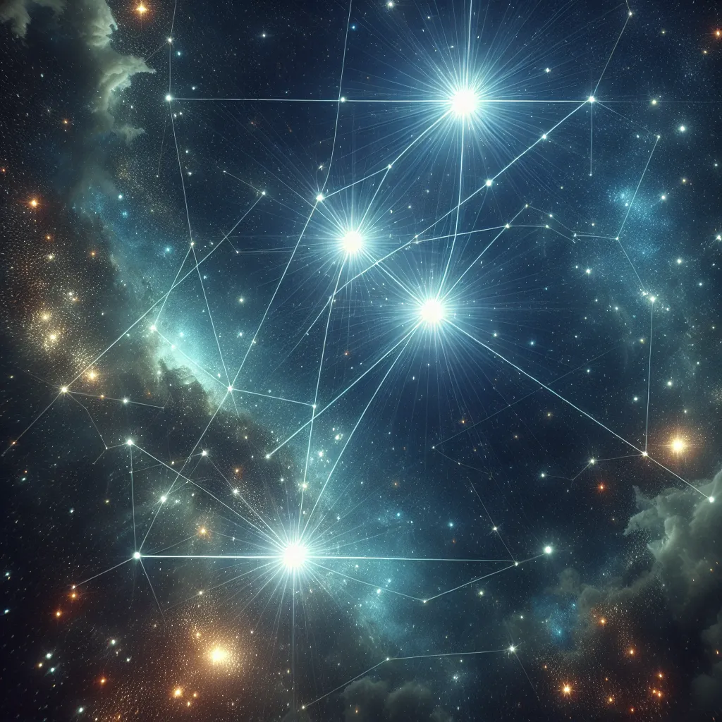 Constelación 3 estrellas alineadas