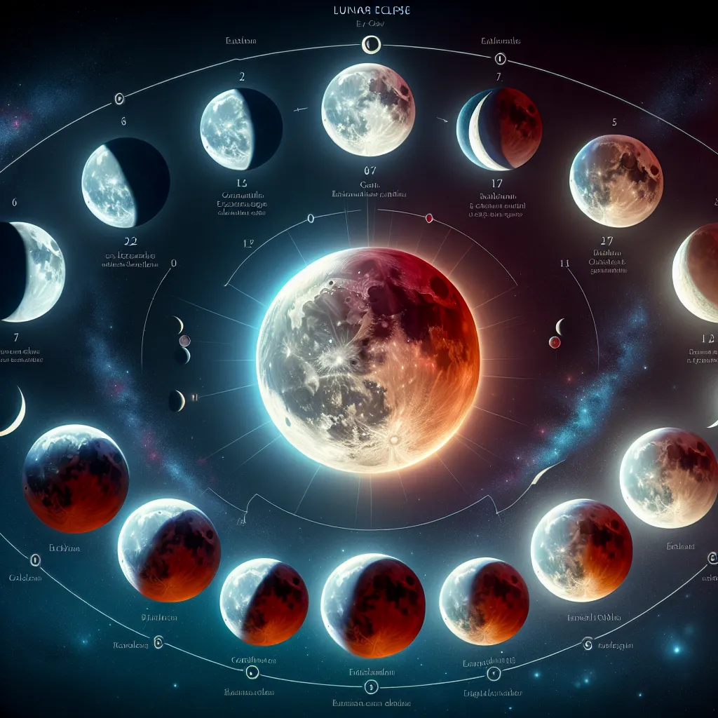 Las etapas del eclipse lunar explicadas