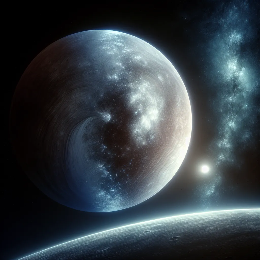 Planeta al lado de la luna